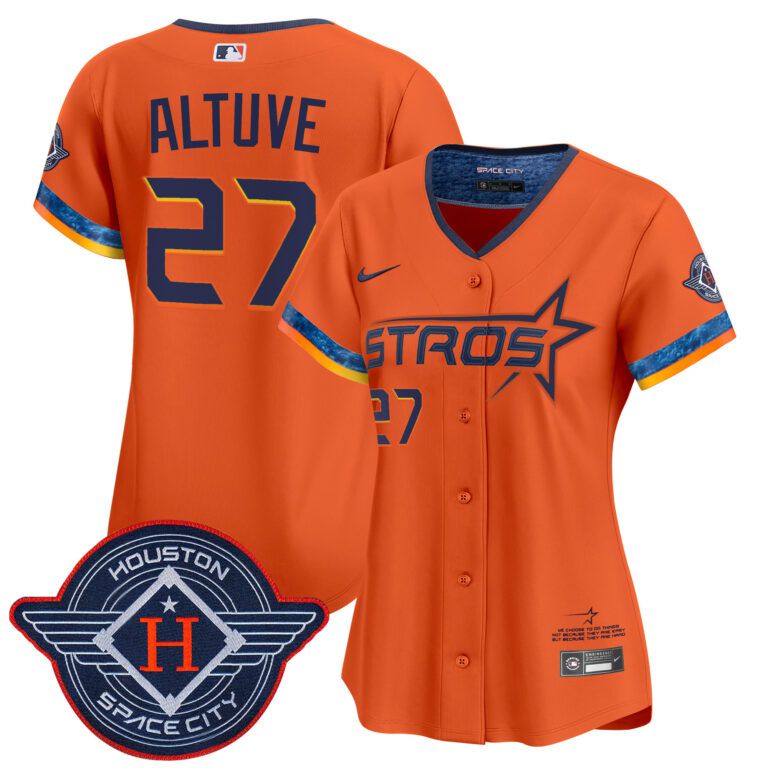 Women Houston Astros #27 Altuve orange 2025 City Connect Vapor Premier Limited Jersey